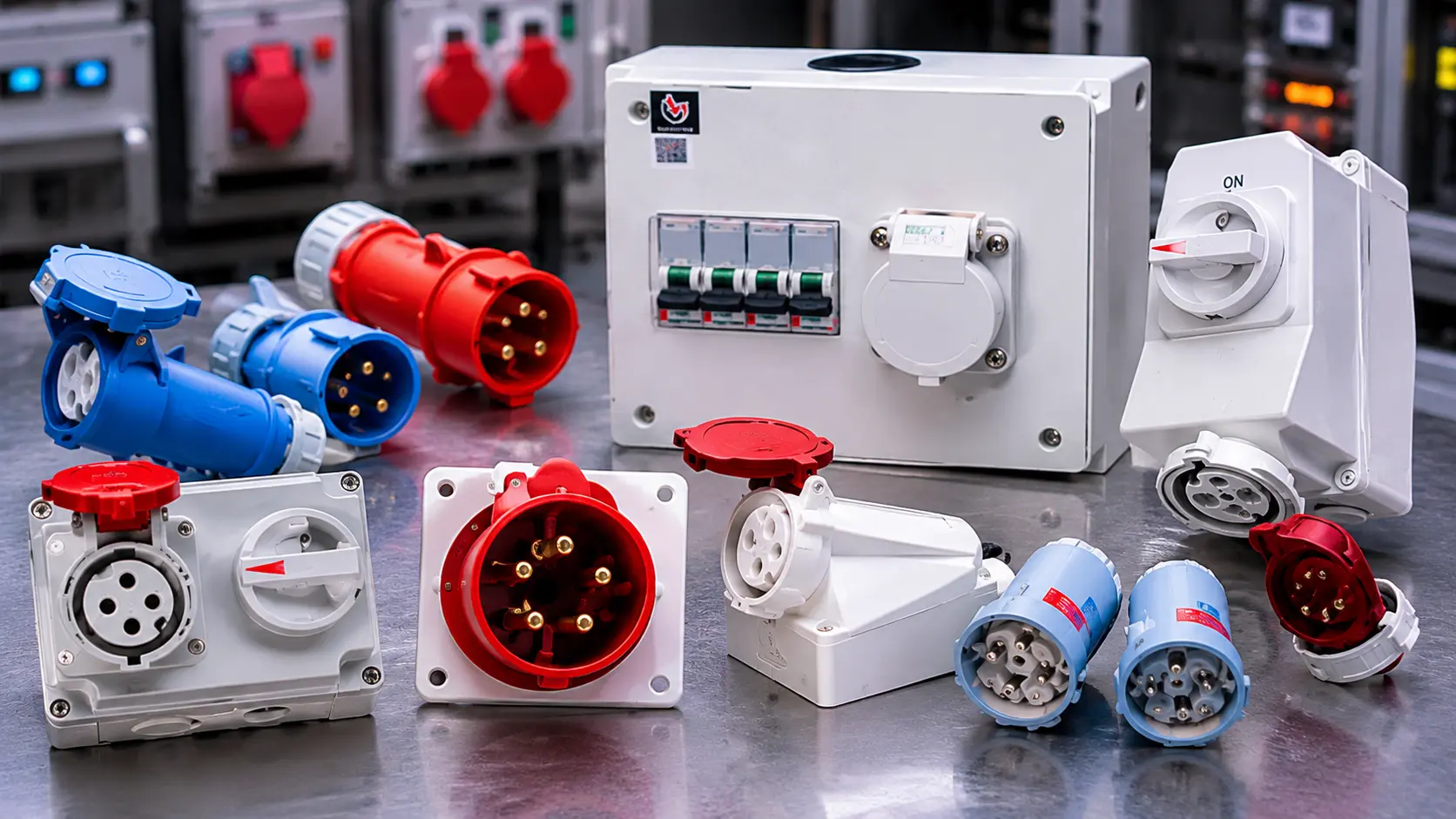 Industrial Socket for Panels and Machines