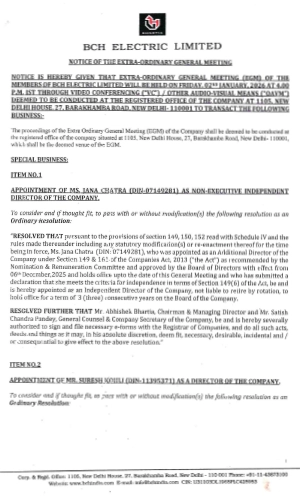 EGM Notice 2026