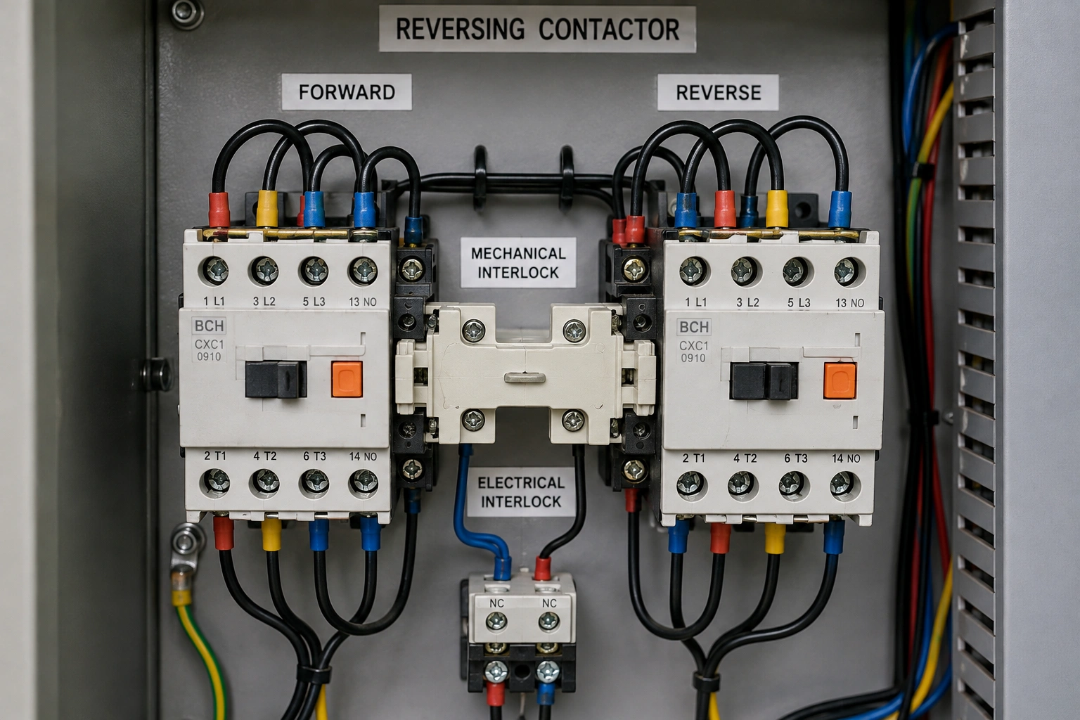 Reversing Contactor Interlocking Electrical Vs Mechanical Protection