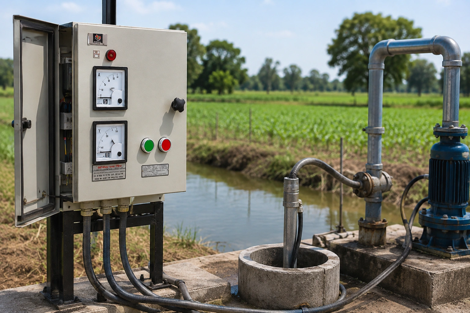Submersible Pump Starter Protection Dry Run, Single Phasing And Voltage Faults