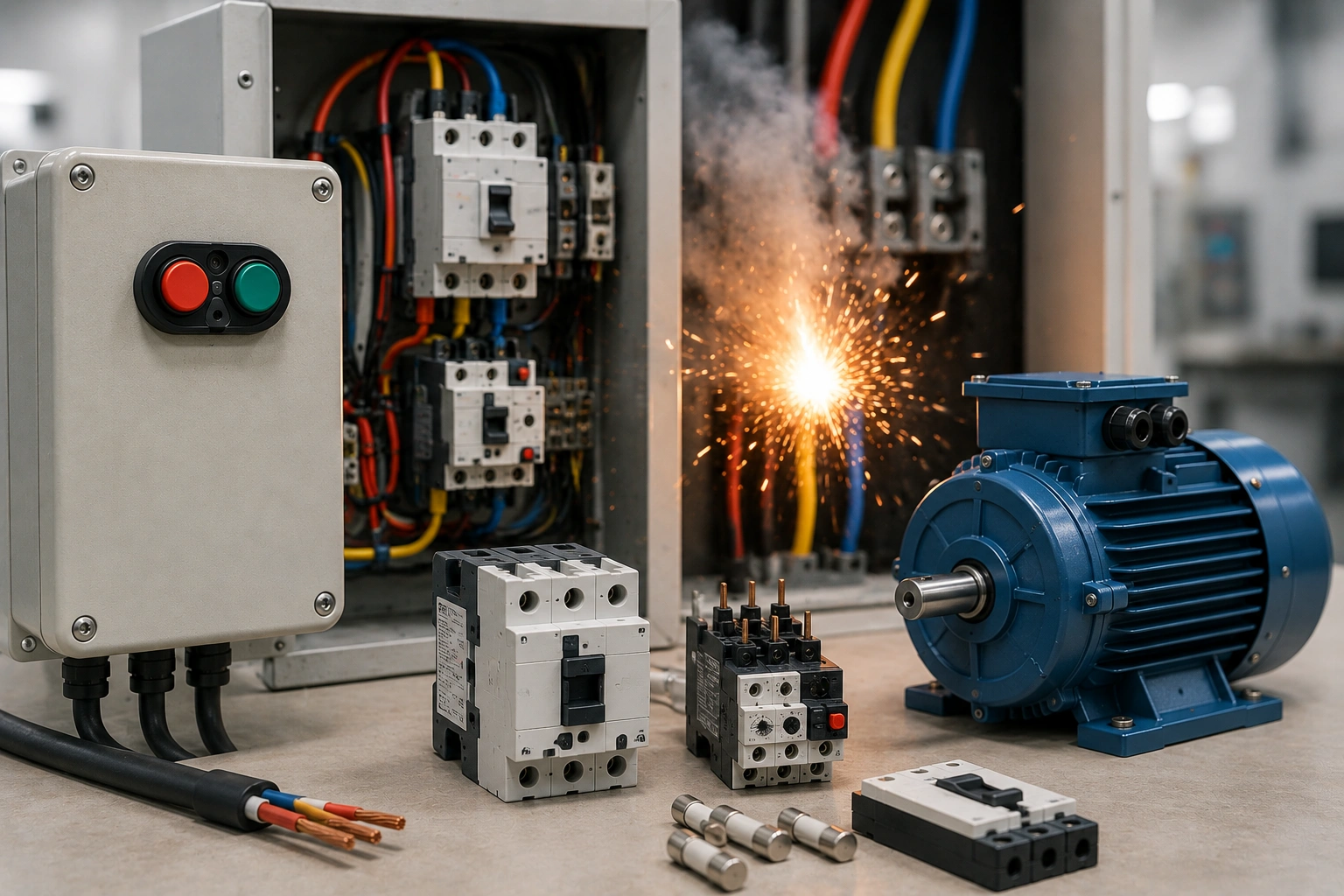 Type 1 and Type 2 motor starter condition after a short circuit