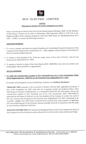 AGM Notice 2026